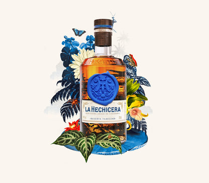 La Hechicera Serie Experimental Banana infused Rum, 70cl with Gift Box & Reserva Familiar Rum, 70cl with Gift Box