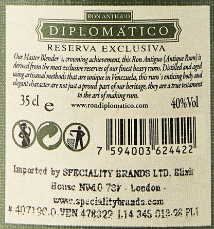 Diplomatico Reserva Exclusiva Rum, 35 cl