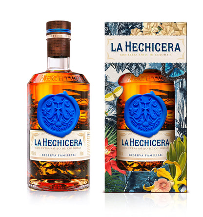 La Hechicera Serie Experimental Banana infused Rum, 70cl with Gift Box & Reserva Familiar Rum, 70cl with Gift Box